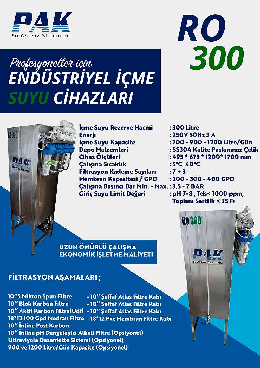 ro300 su artıma cihazı,  saf su, sağlıklı su, arıtma sistemleri, endüstriyel su arıtma cihazı
